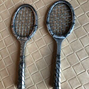 One Vintage Mod Dep Peltro Italy Silver Pewter Tennis Racket